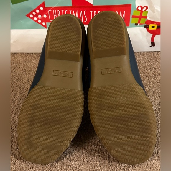 Sperry Saltwater Jetty Waterproof Duck Boots Rain Boots Yellow Navy Velcro Sz 6 - Picture 15 of 16